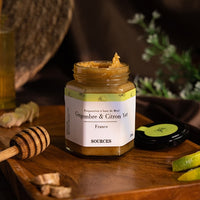 miel crémeux de printemps, gingembre frais et citron vert