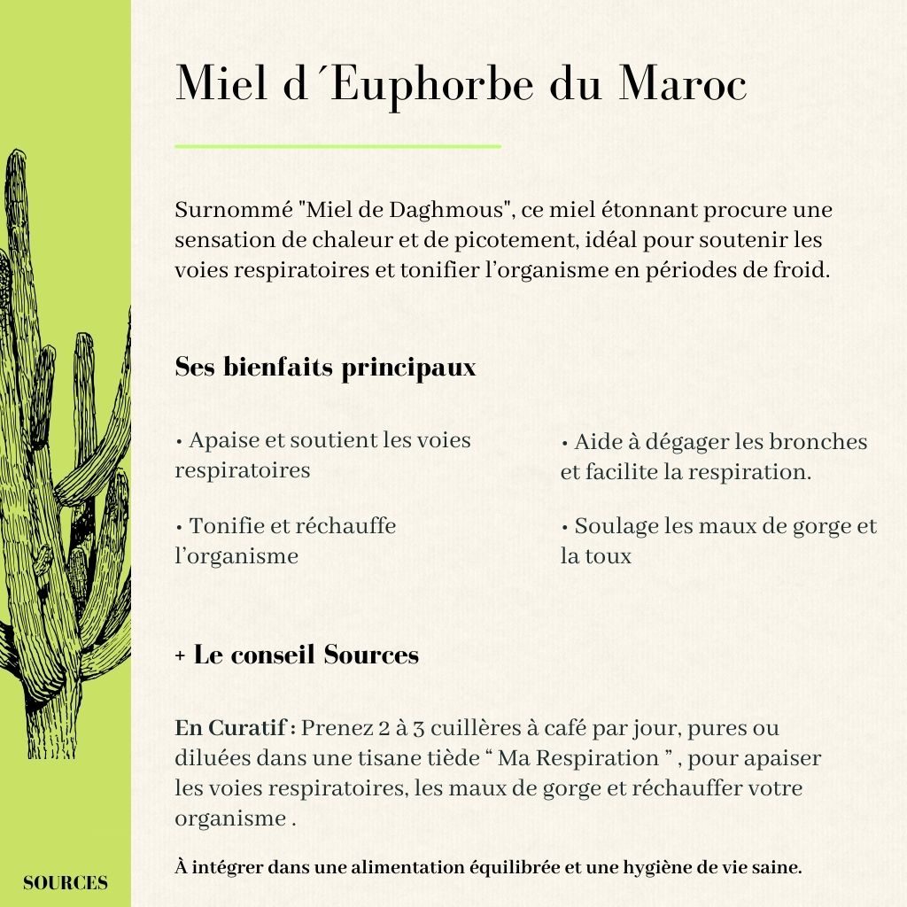 Miel de Daghmous | Euphorbe du Maroc | Sources