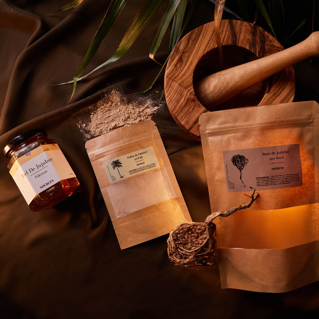 pack fertilite miel jujubier pollen palmier rose jericho