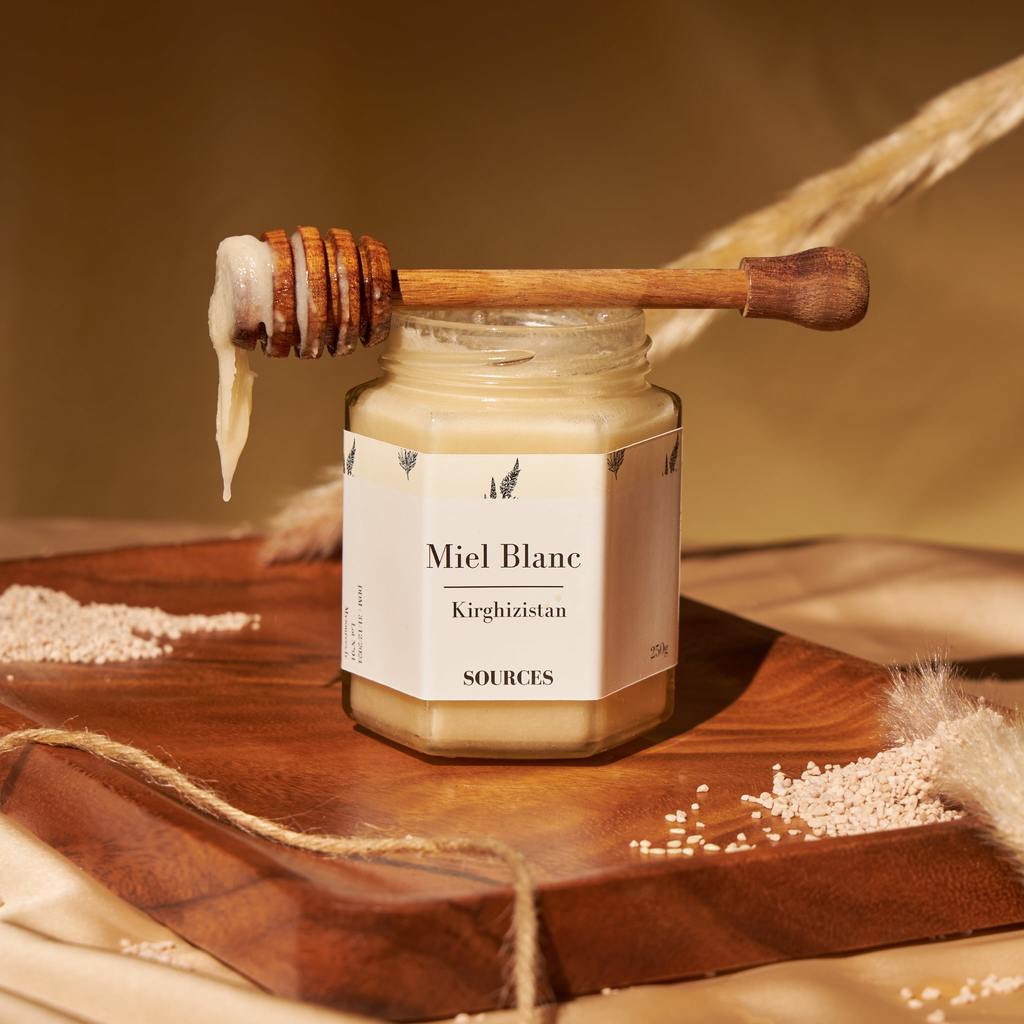 miel blanc kirghizistan fleur sainfoin 